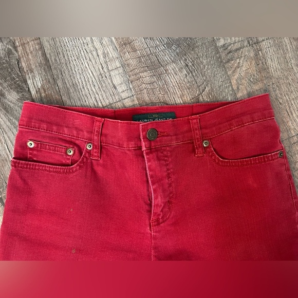Lauren Ralph Lauren Red Jeans Women 6 Modern Straight - Picture 4 of 10